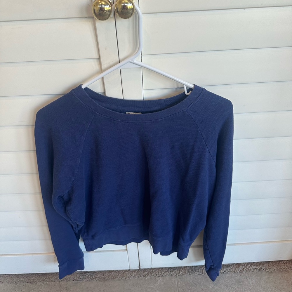 J. Crew Navy Long Sleeve Top medium  women’s